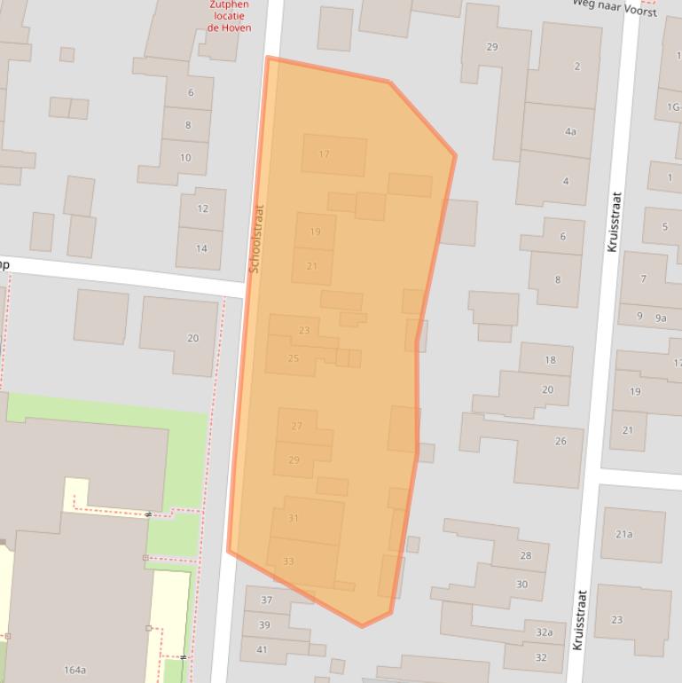 Kaart van postcodegebied 7205BM.