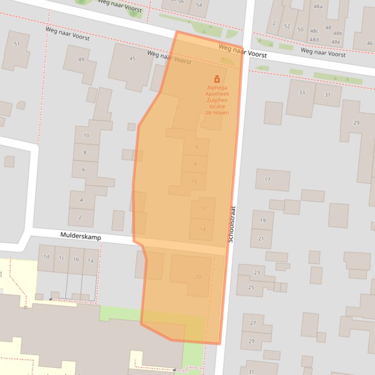 Kaart van postcodegebied 7205BP.