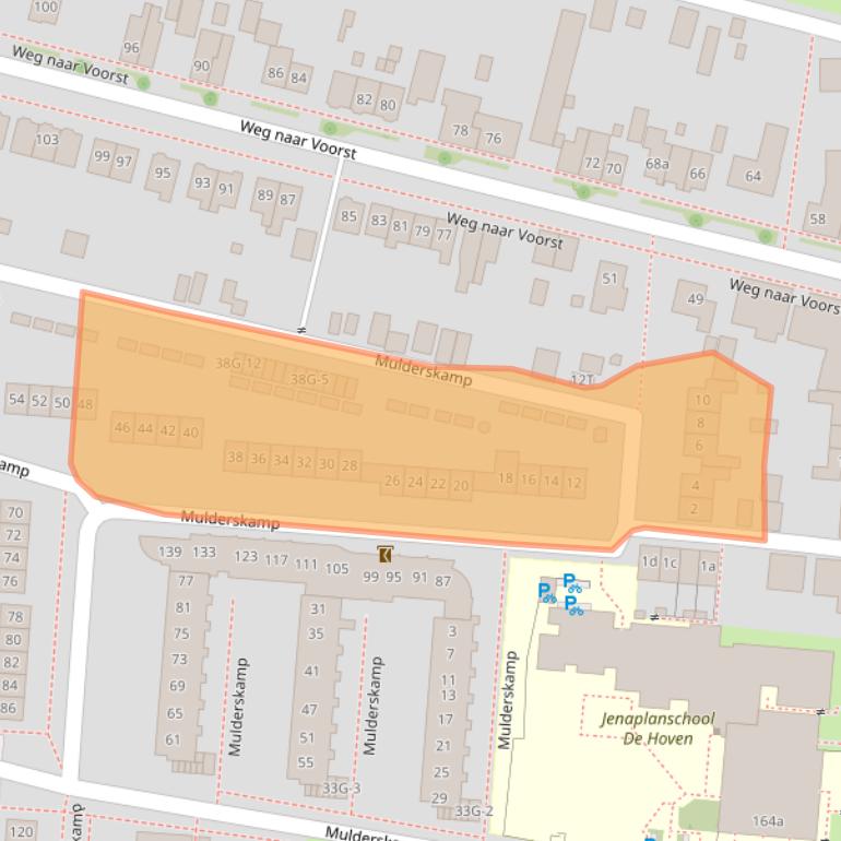 Kaart van postcodegebied 7205BV.