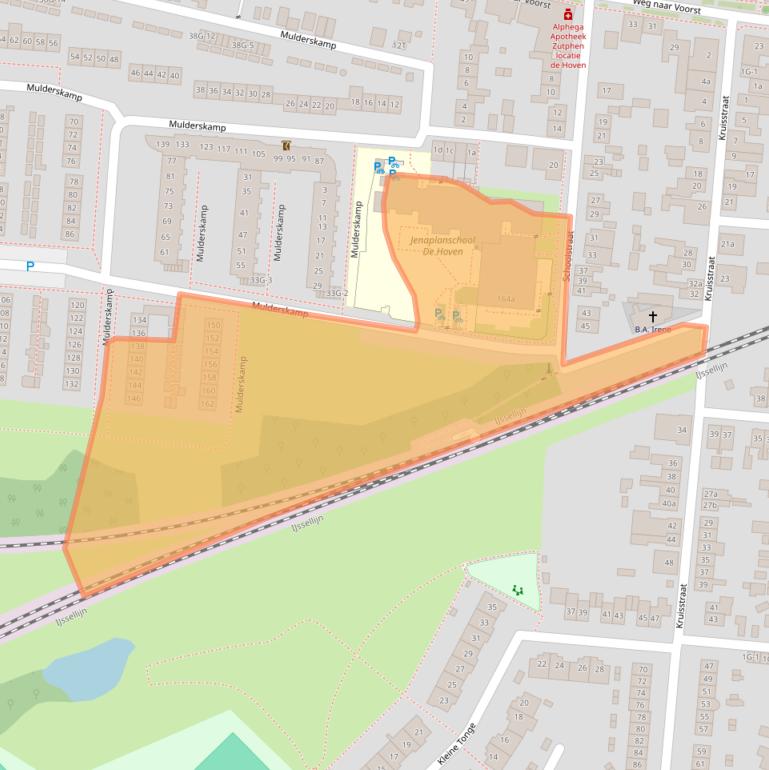 Kaart van postcodegebied 7205BZ.