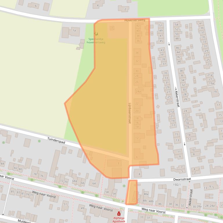 Kaart van postcodegebied 7205CA.