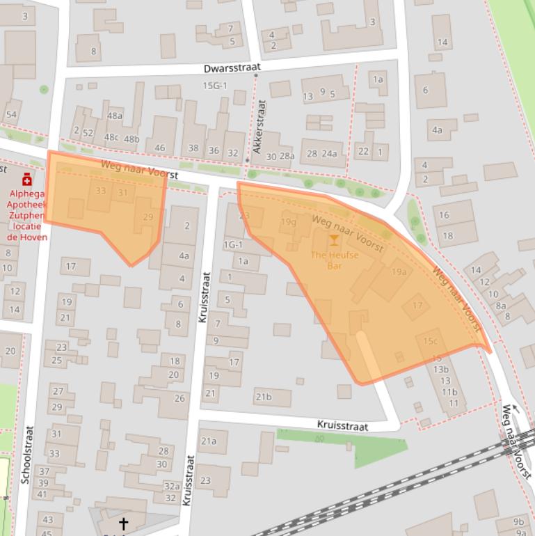 Kaart van postcodegebied 7205CL.