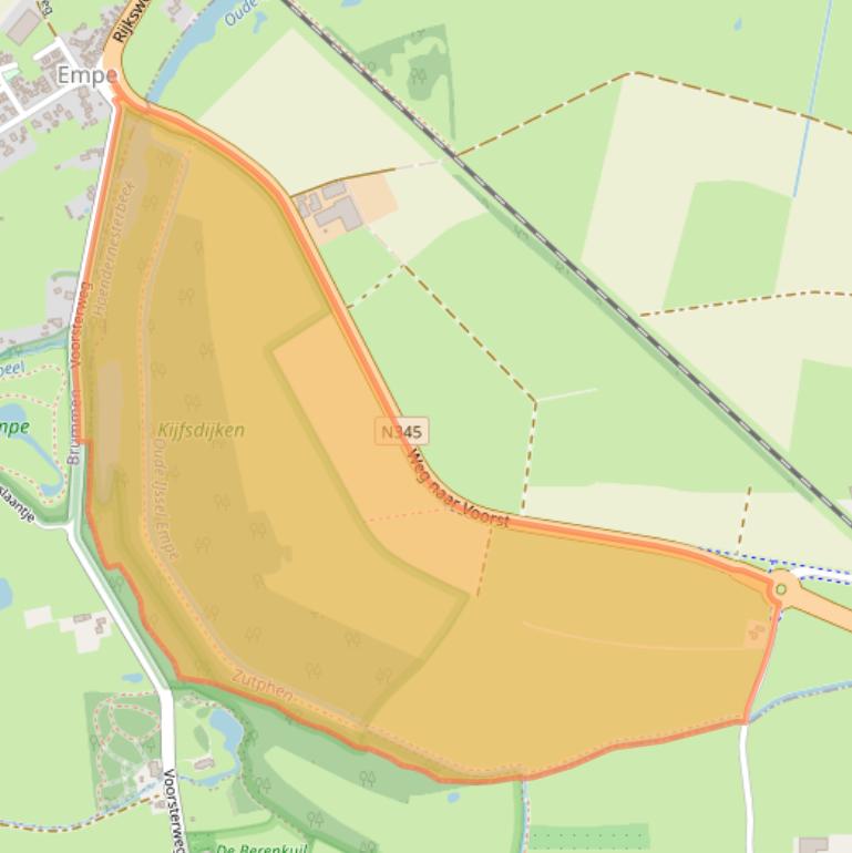 Kaart van postcodegebied 7205CP.