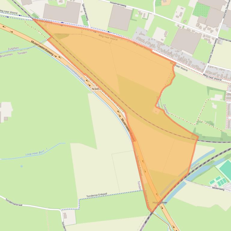 Kaart van postcodegebied 7205CR.