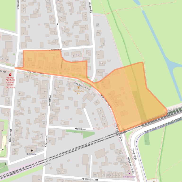 Kaart van postcodegebied 7205CS.