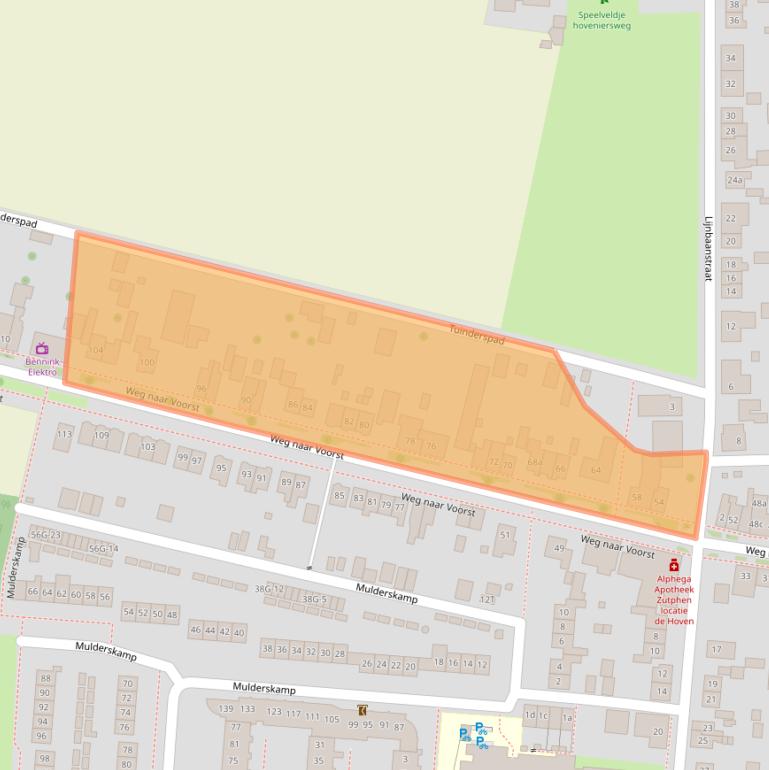 Kaart van postcodegebied 7205CT.