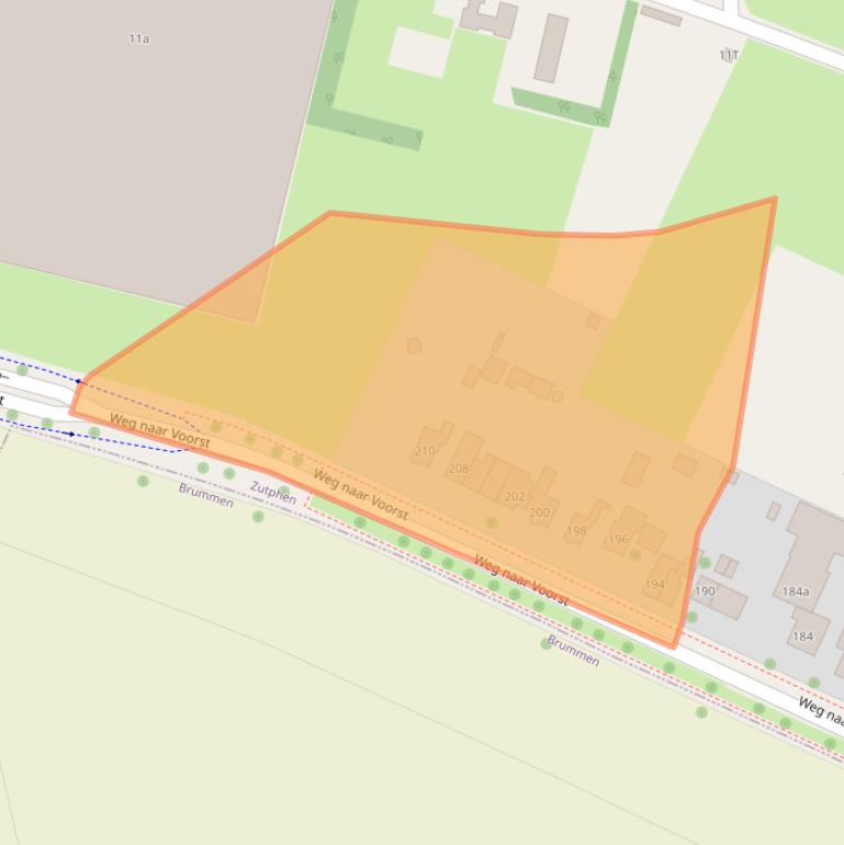 Kaart van postcodegebied 7205CX.