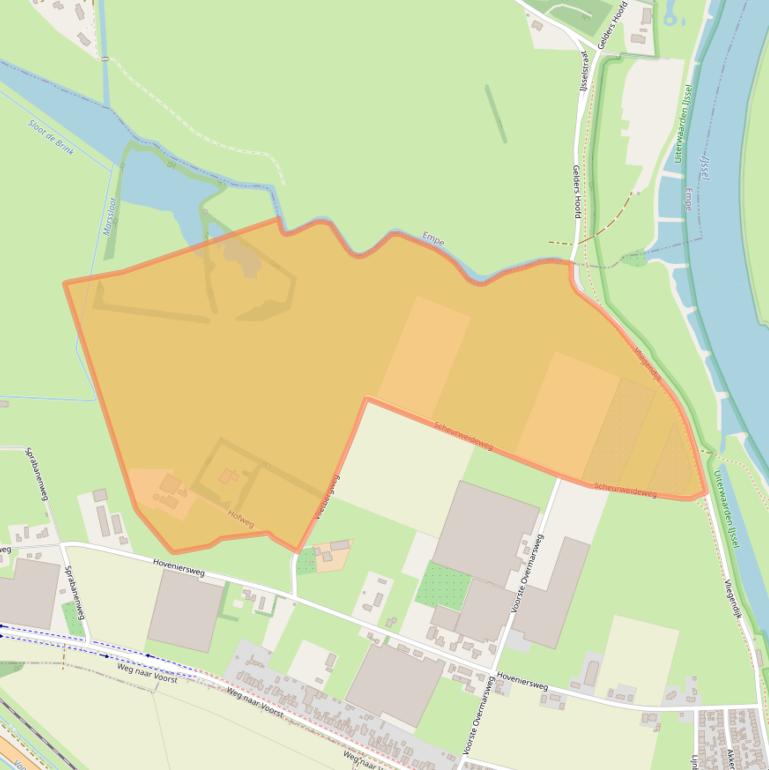 Kaart van postcodegebied 7205DC.