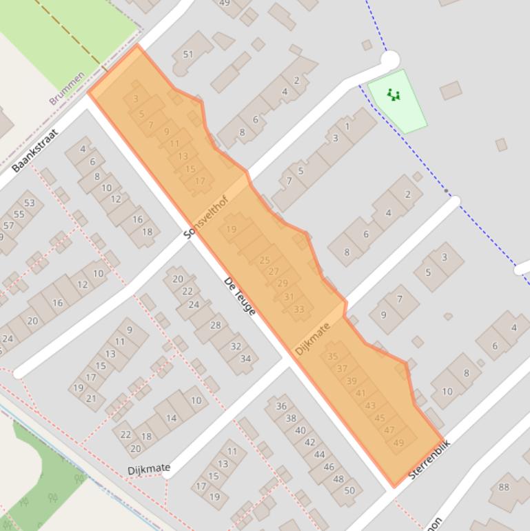 Kaart van postcodegebied 7205GB.