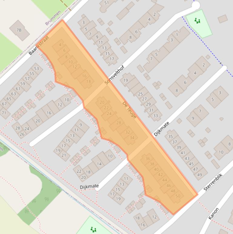 Kaart van postcodegebied 7205GC.