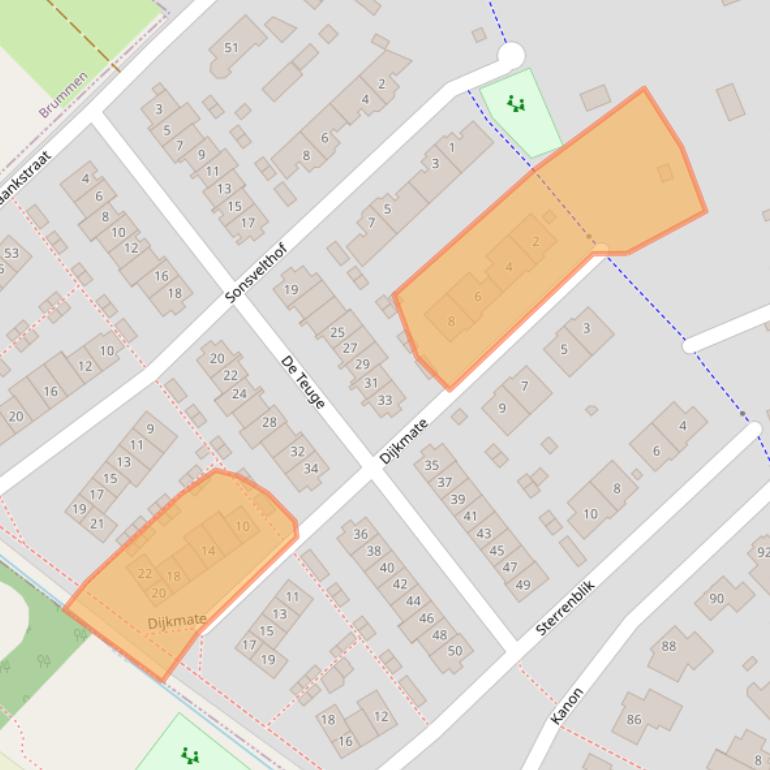 Kaart van postcodegebied 7205GD.