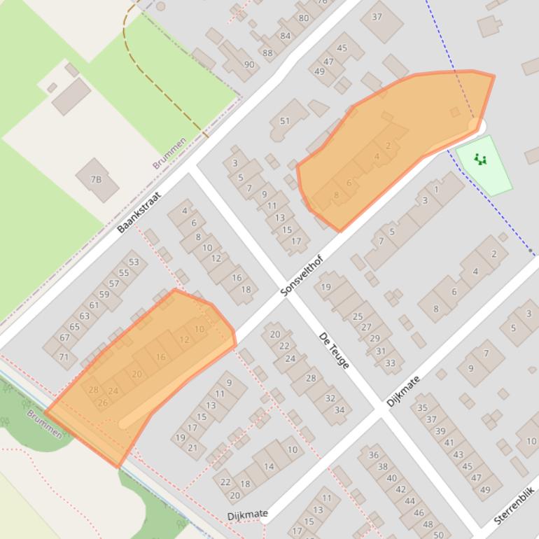 Kaart van postcodegebied 7205GG.