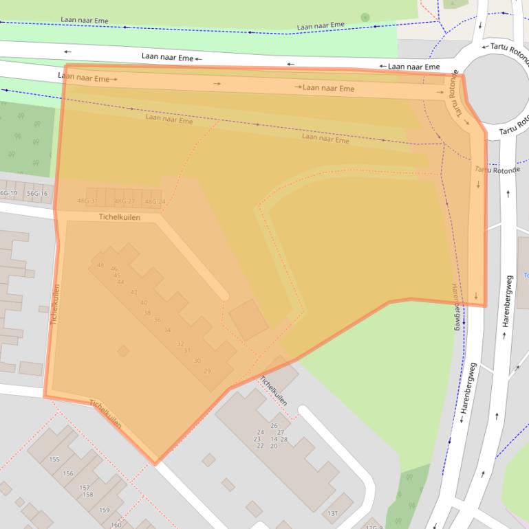 Kaart van postcodegebied 7206BC.