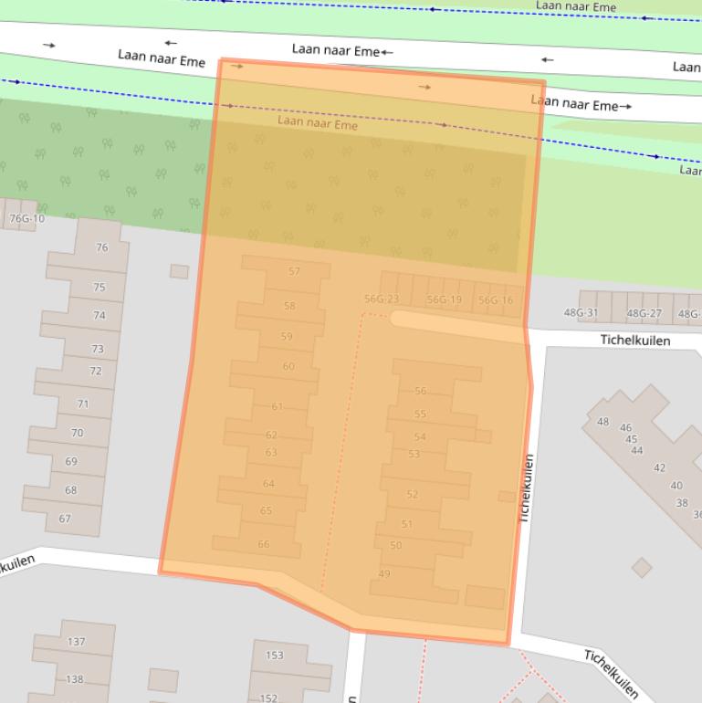 Kaart van postcodegebied 7206BD.