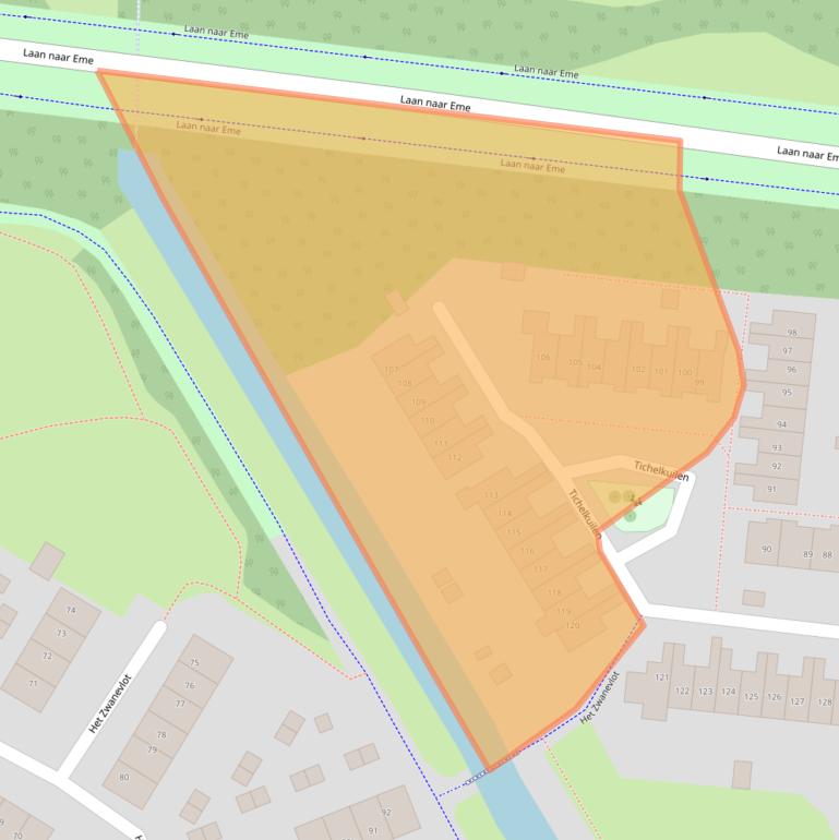 Kaart van postcodegebied 7206BH.