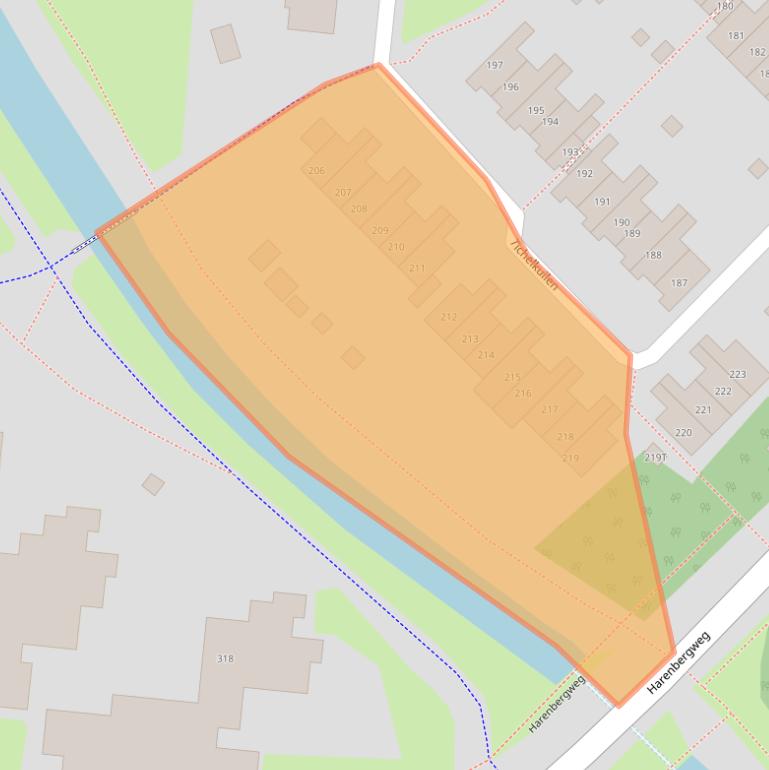 Kaart van postcodegebied 7206BN.