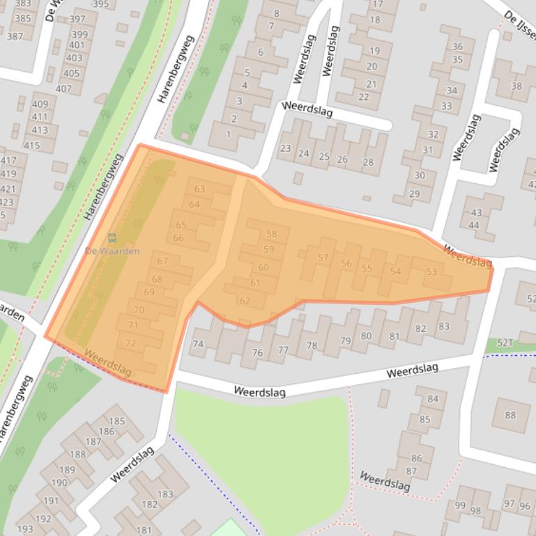 Kaart van postcodegebied 7206BT.