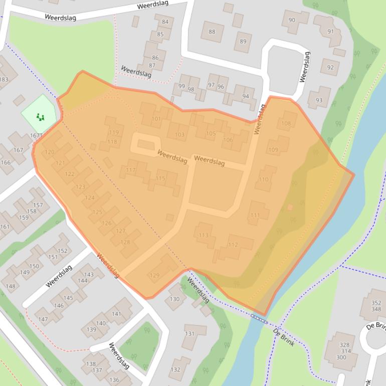 Kaart van postcodegebied 7206BW.