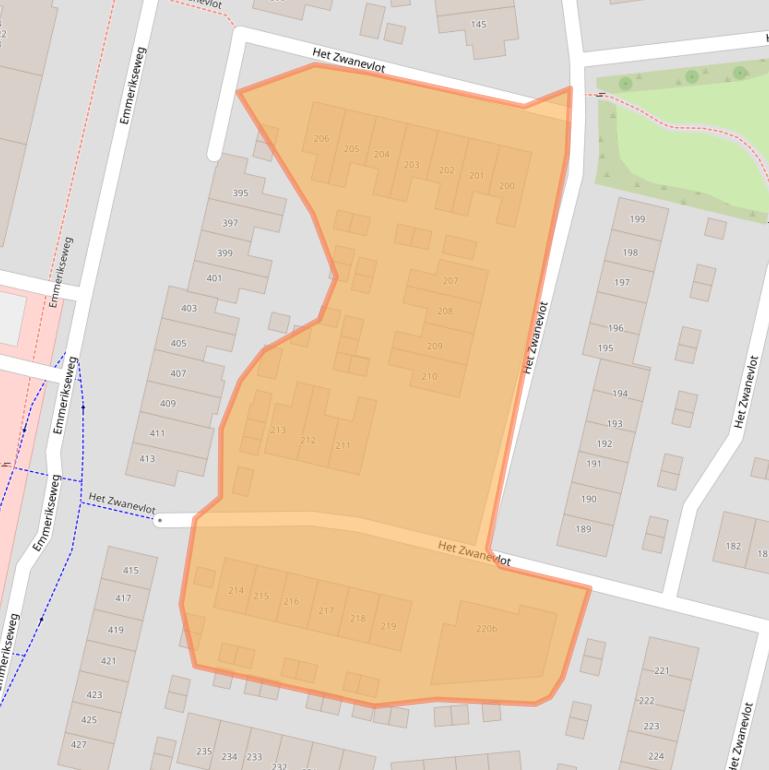 Kaart van postcodegebied 7206CL.