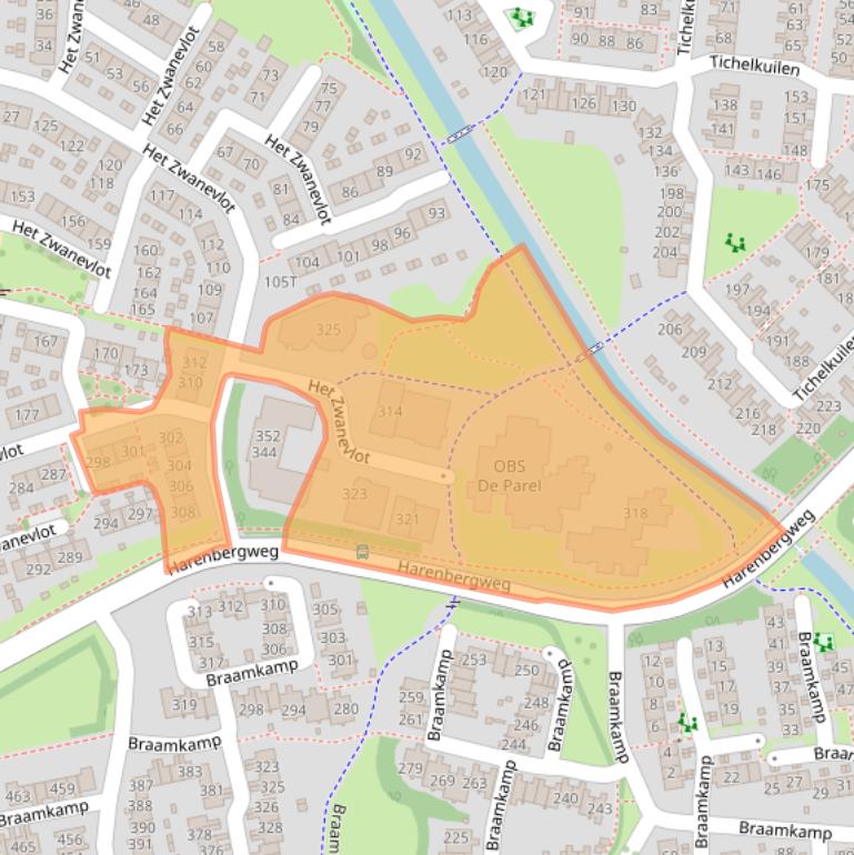 Kaart van postcodegebied 7206CS.