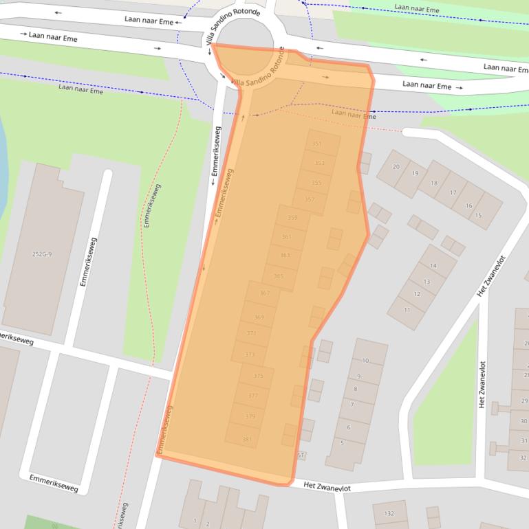 Kaart van postcodegebied 7206DA.