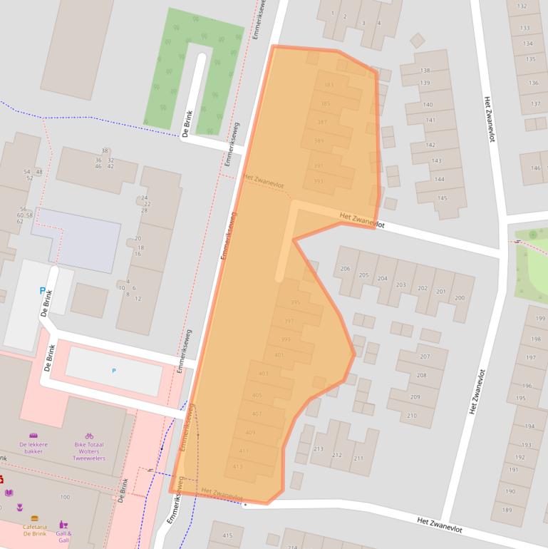Kaart van postcodegebied 7206DB.