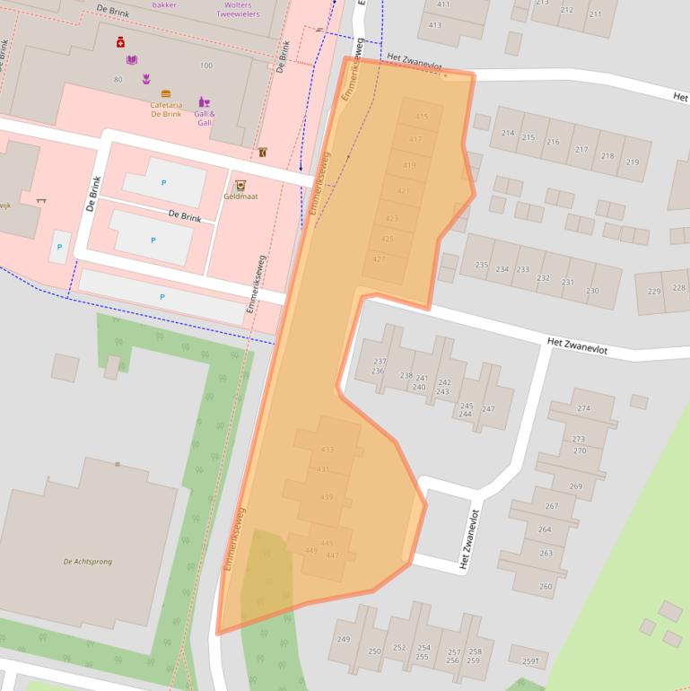 Kaart van postcodegebied 7206DC.