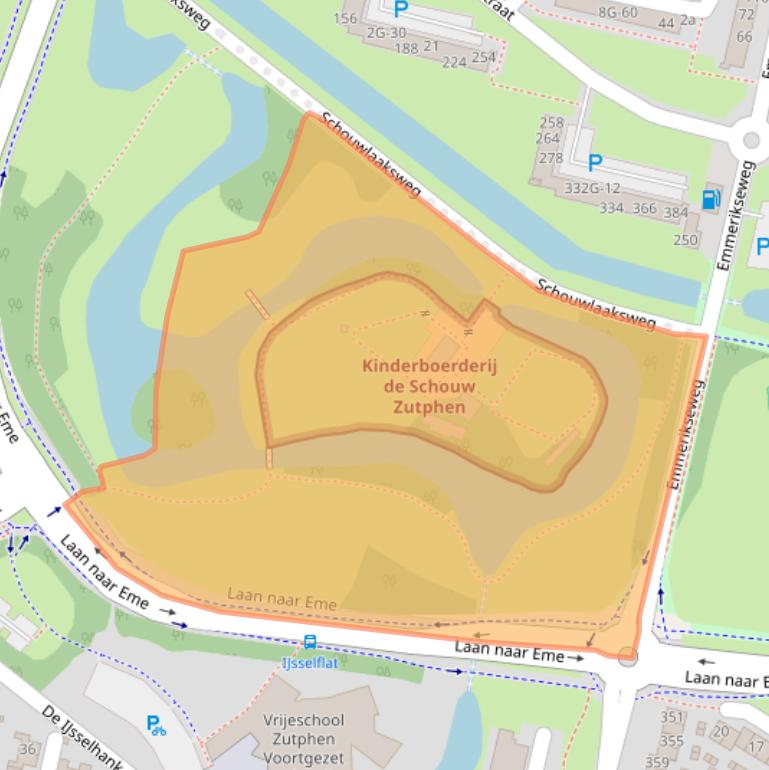 Kaart van postcodegebied 7206DJ.