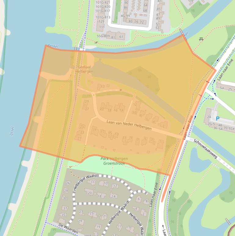 Kaart van postcodegebied 7206DK.