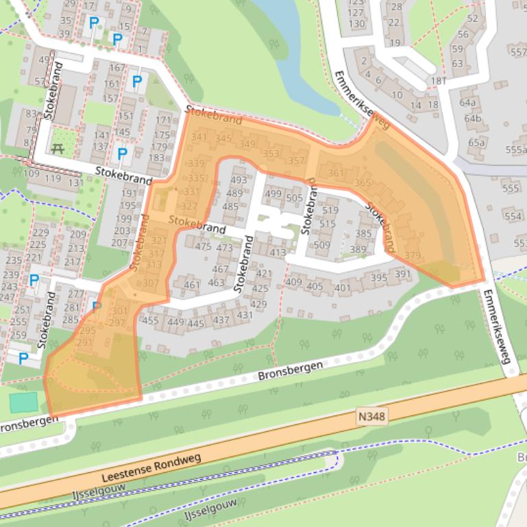 Kaart van postcodegebied 7206EW.