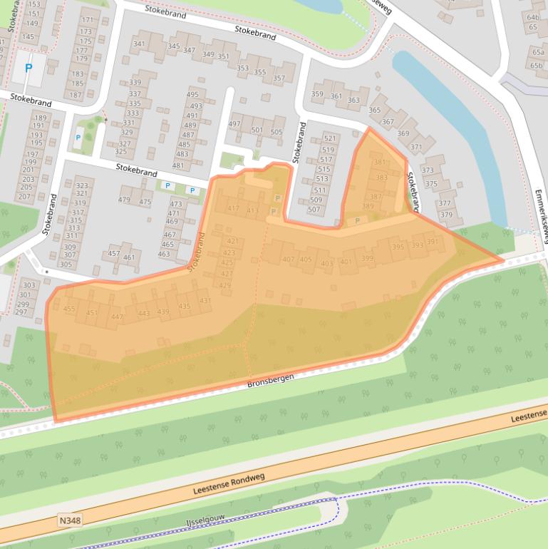 Kaart van postcodegebied 7206EX.