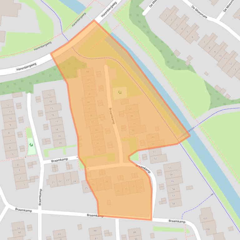 Kaart van postcodegebied 7206HB.