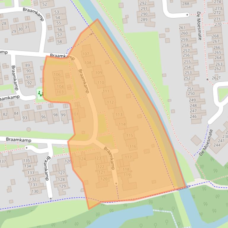 Kaart van postcodegebied 7206HE.