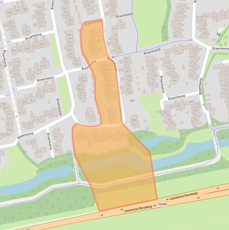 Kaart van postcodegebied 7206HS.
