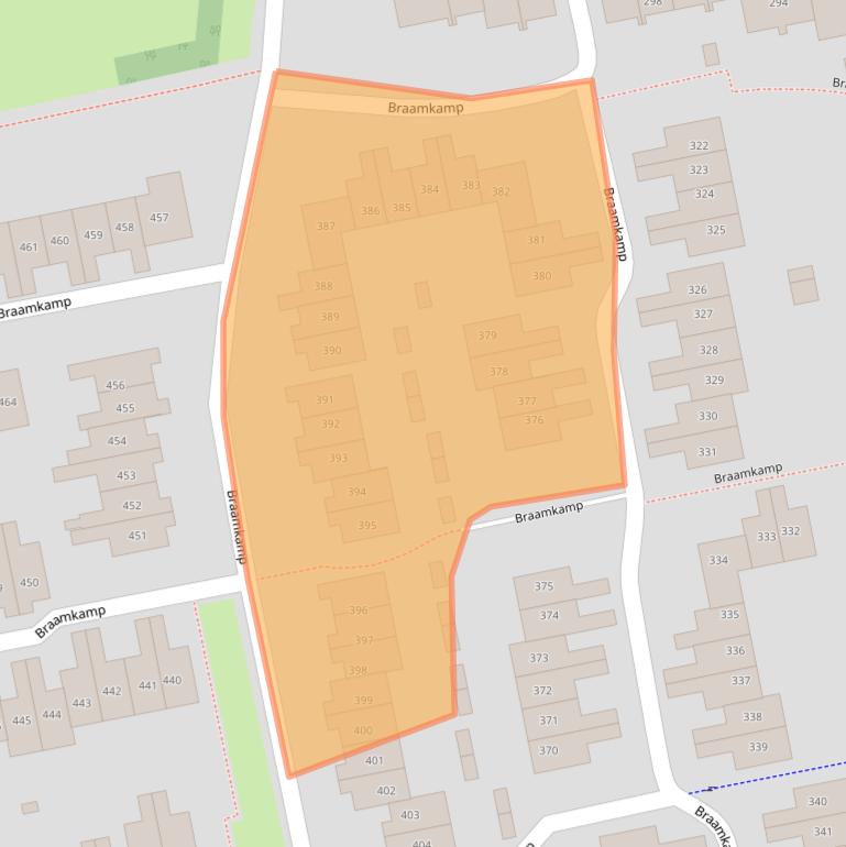 Kaart van postcodegebied 7206HT.