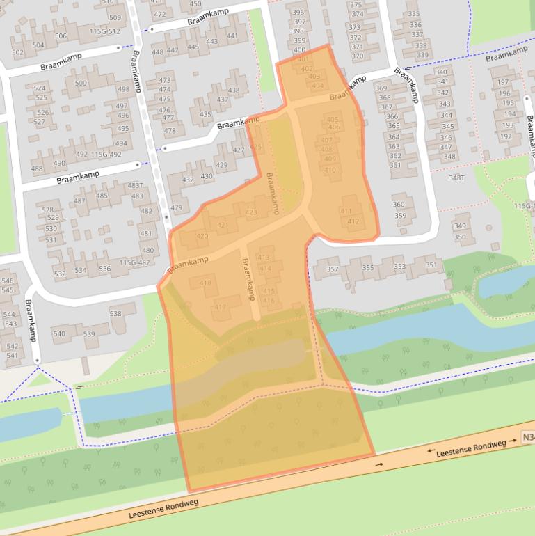 Kaart van postcodegebied 7206HV.
