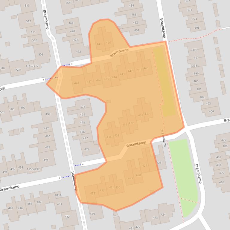 Kaart van postcodegebied 7206HW.