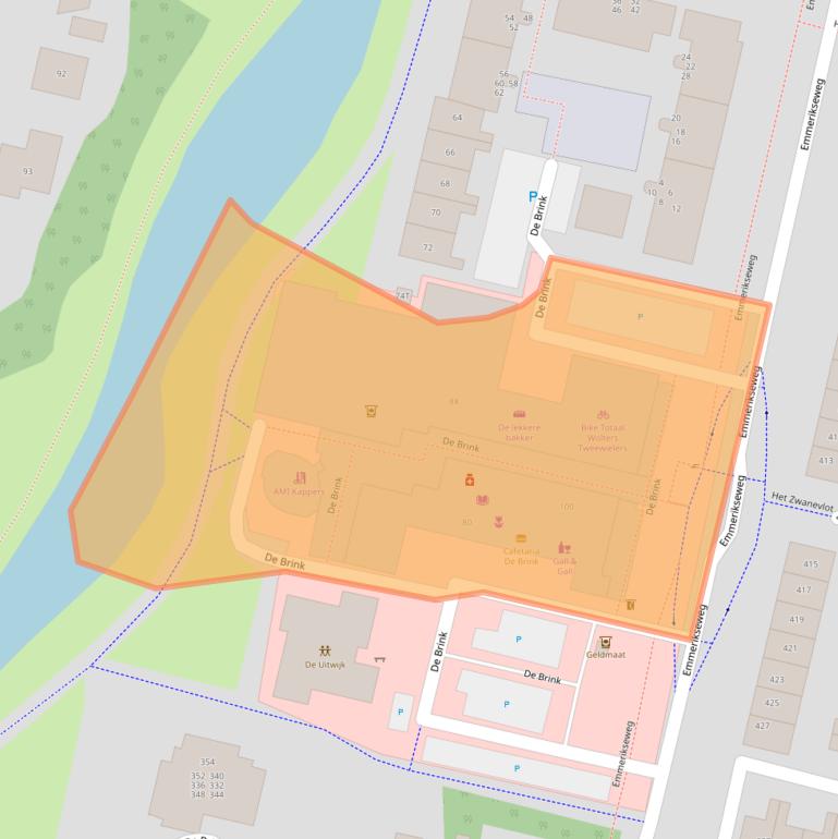 Kaart van postcodegebied 7206KC.