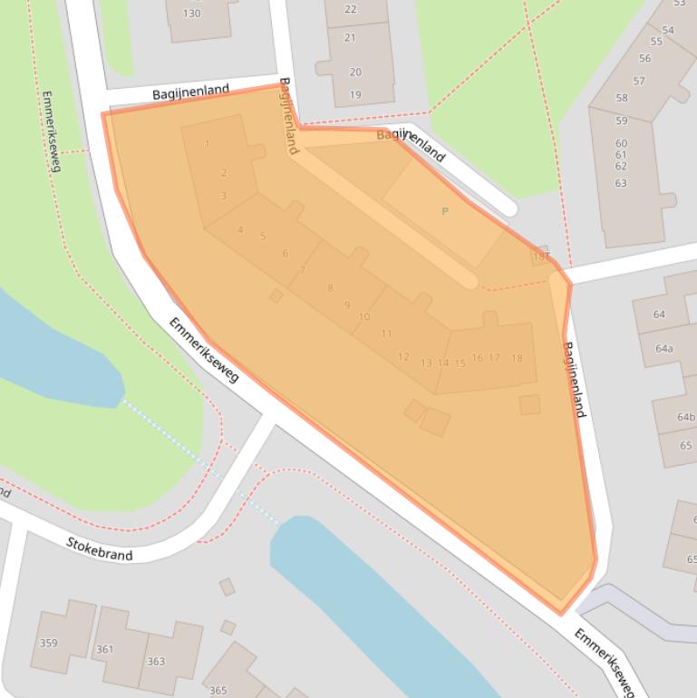 Kaart van postcodegebied 7206LA.