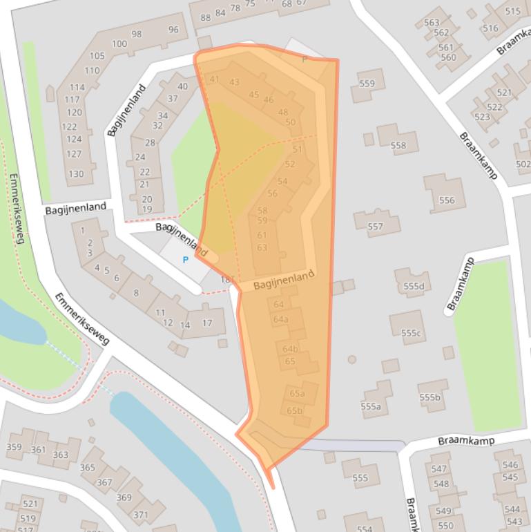 Kaart van postcodegebied 7206LC.