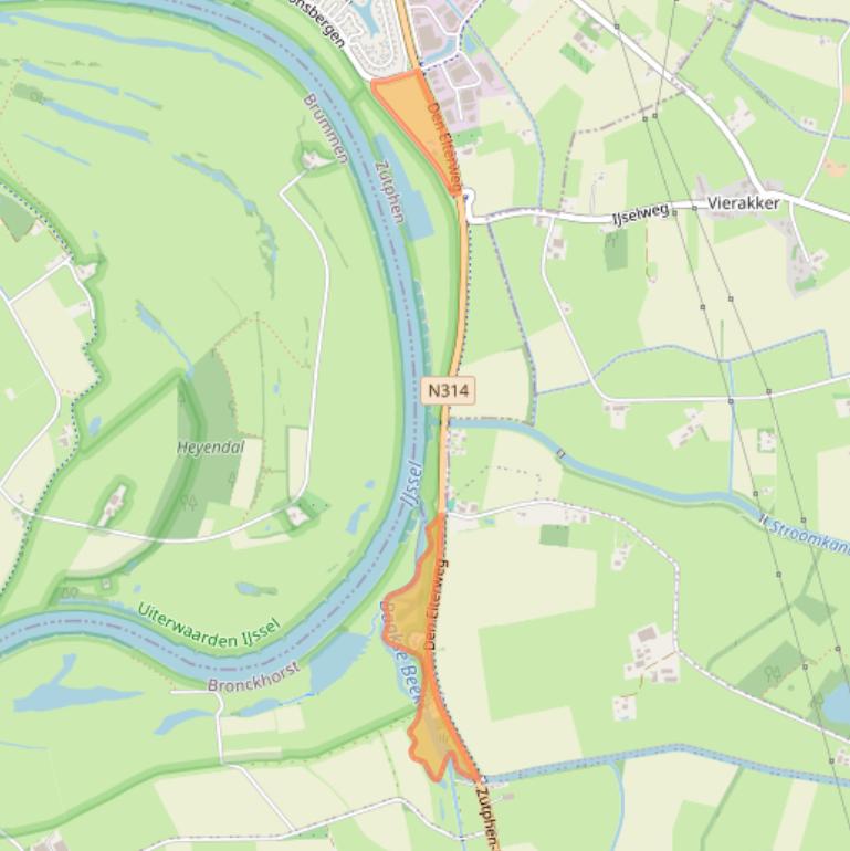 Kaart van postcodegebied 7207AB.