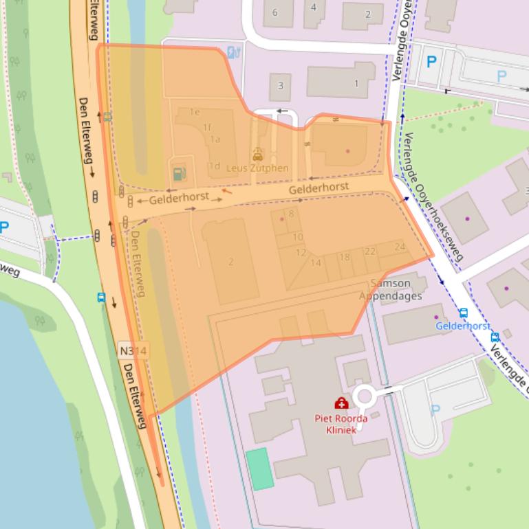 Kaart van postcodegebied 7207BH.