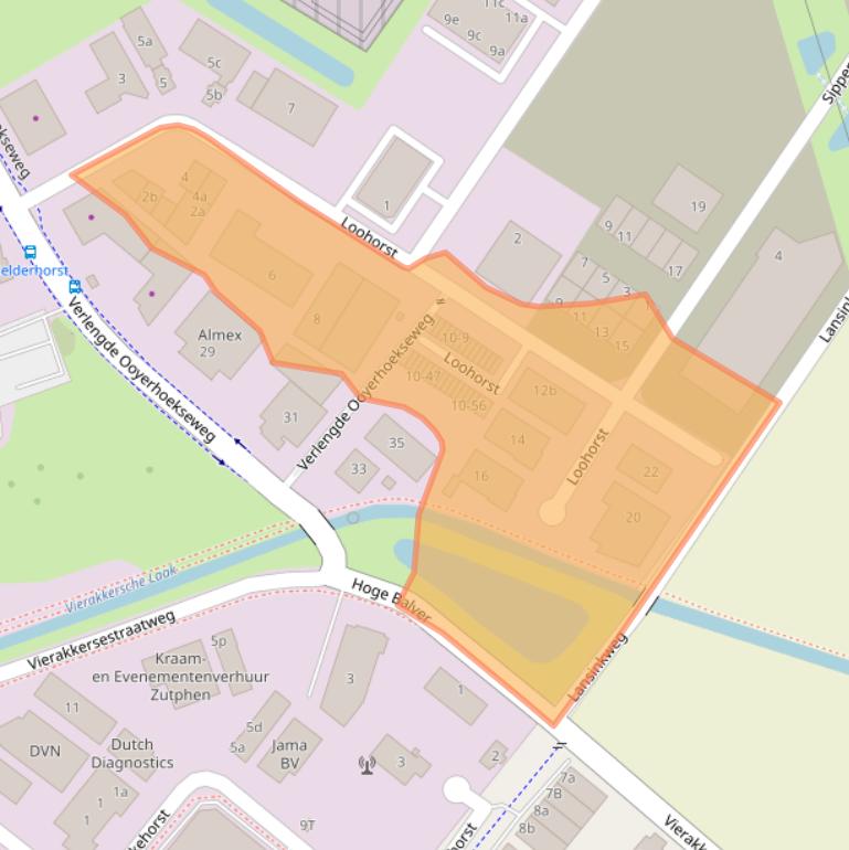 Kaart van postcodegebied 7207BM.