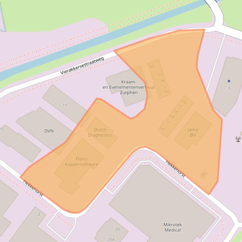 Kaart van postcodegebied 7207BS.