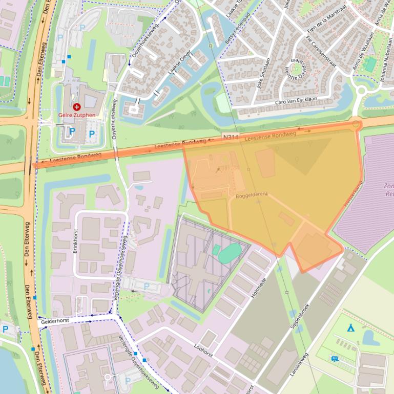 Kaart van postcodegebied 7207BW.