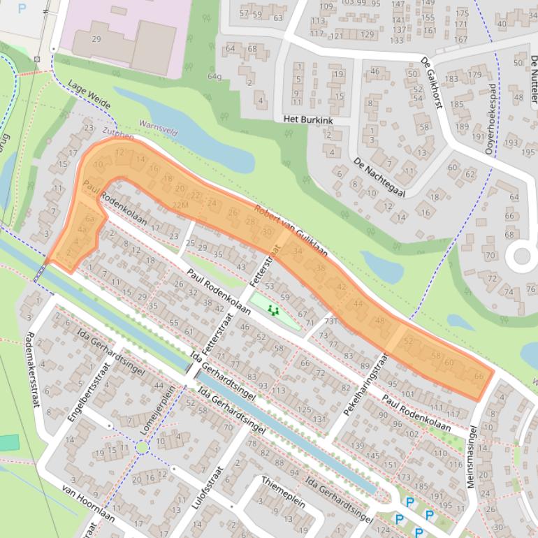 Kaart van postcodegebied 7207CB.