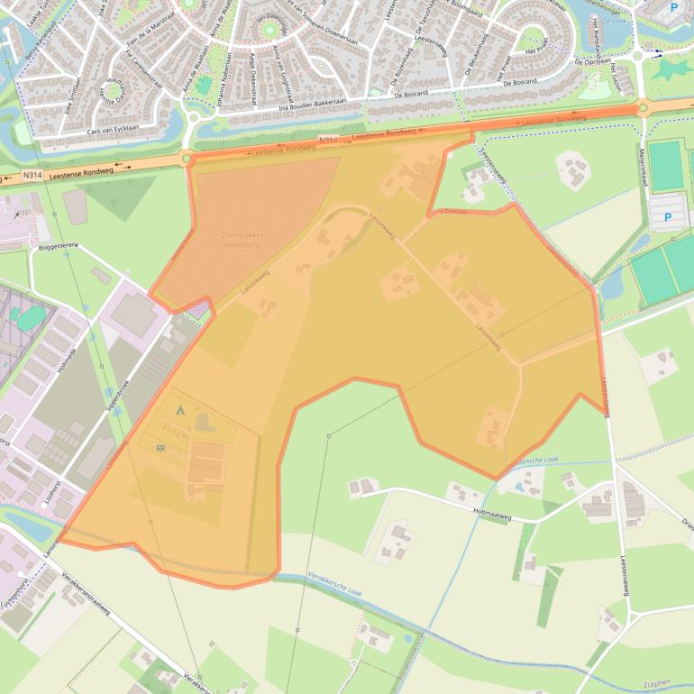 Kaart van postcodegebied 7207DG.