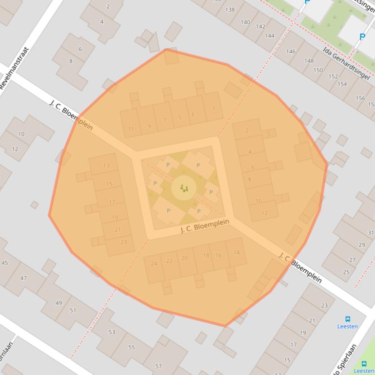 Kaart van postcodegebied 7207JA.