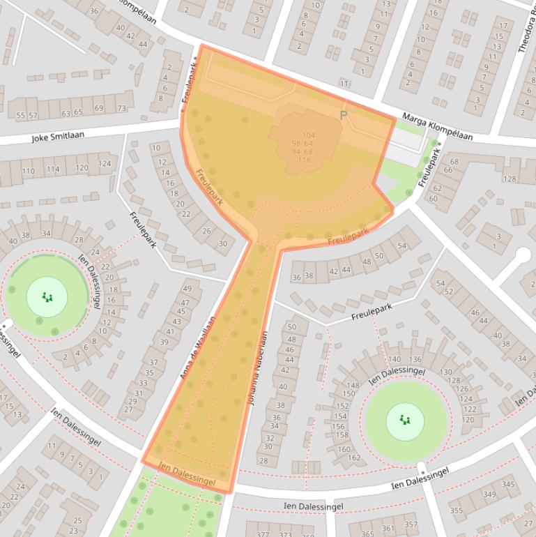 Kaart van postcodegebied 7207KB.