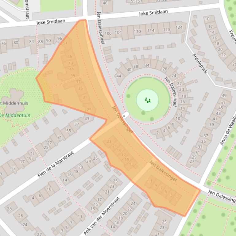 Kaart van postcodegebied 7207LA.